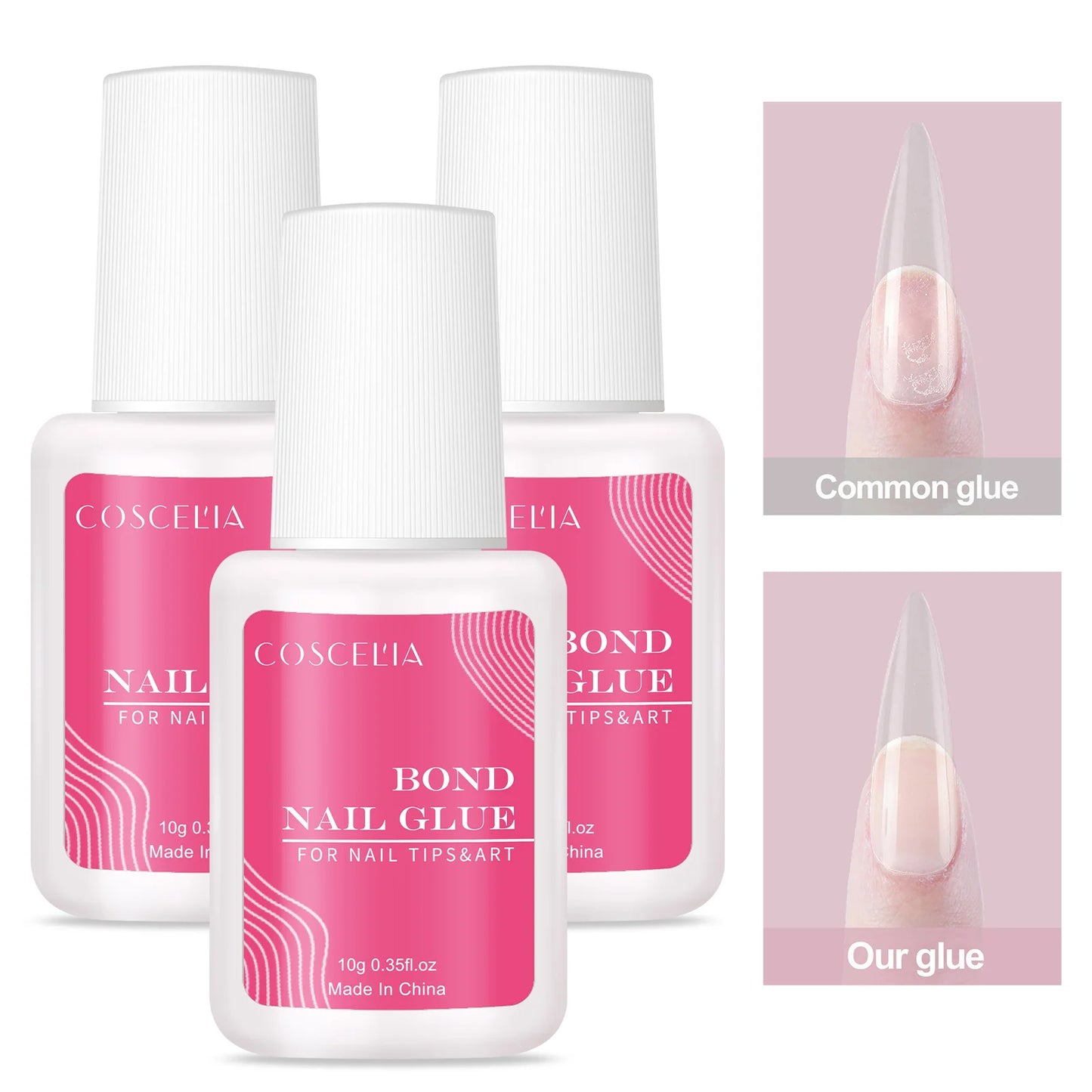 1/3/5/10/15/20Pcs Fast-Dry Nail Glue Professional Nail Tip Bond Glue 2G/3G/10G for False Nail Tips Long Lasting Glue Nail Tools