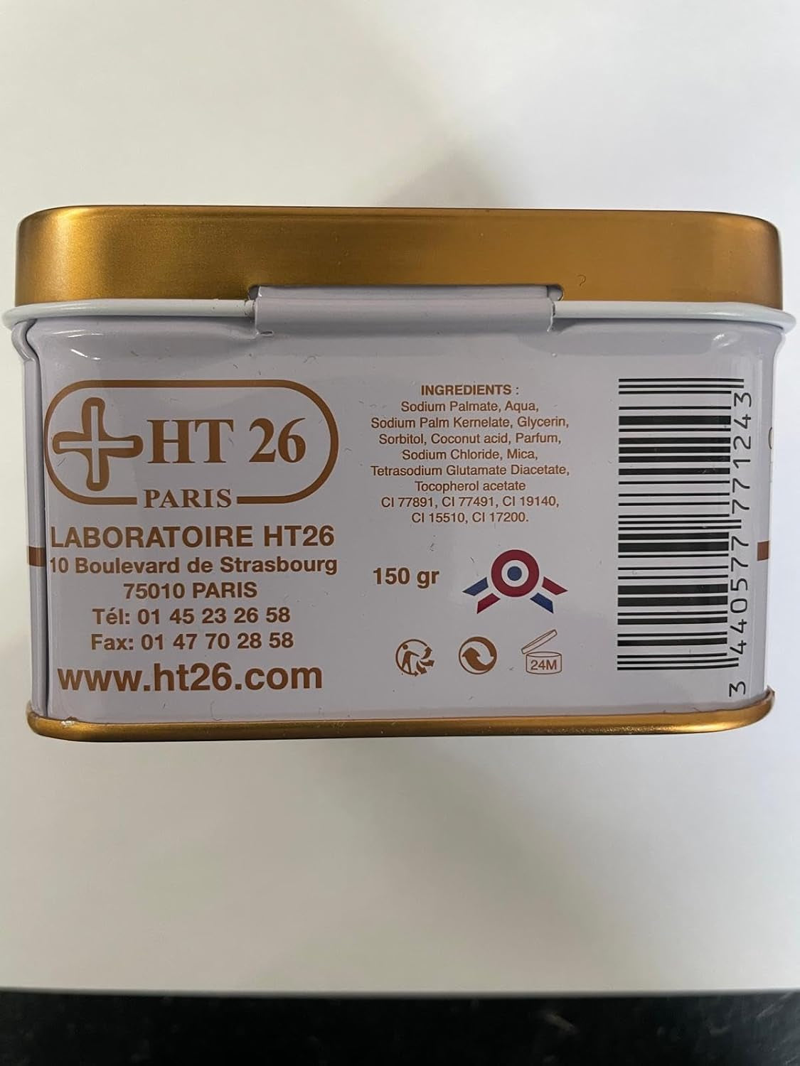 HT26 Lightening Gold and Argan Oil Soap for Melanin Rich Skin - Luxurious Rejuvenating Soap for Radiant Skin - Cleansing Gold & Argan Bar Soap - Skin Care for Women of Color - 150G