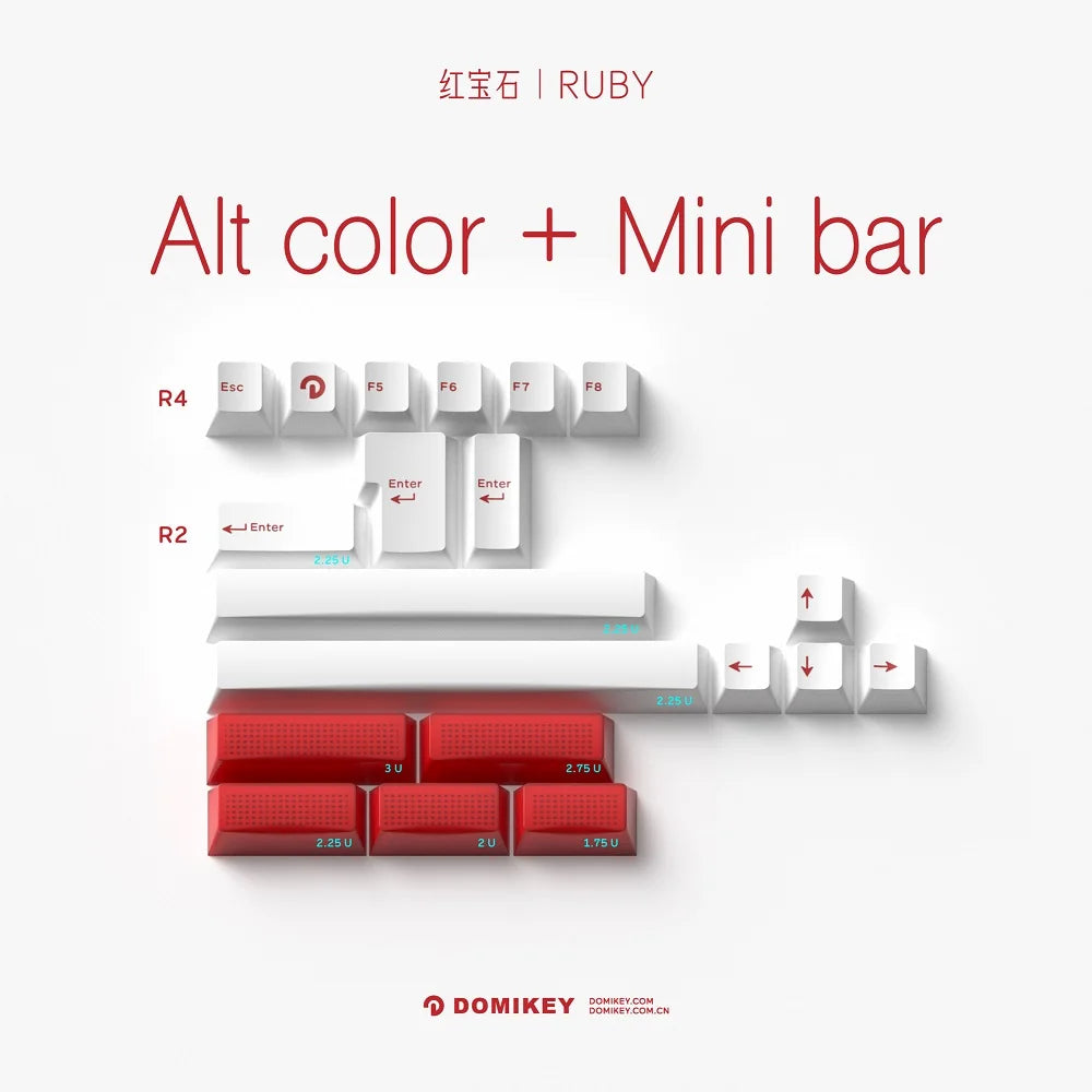 Ruby Cherry Profile Abs Doubleshot Backlit Keycap for Mx Keyboard Poker 87 104 Xd64 Xd68 BM60 BM65 BM68 BM80