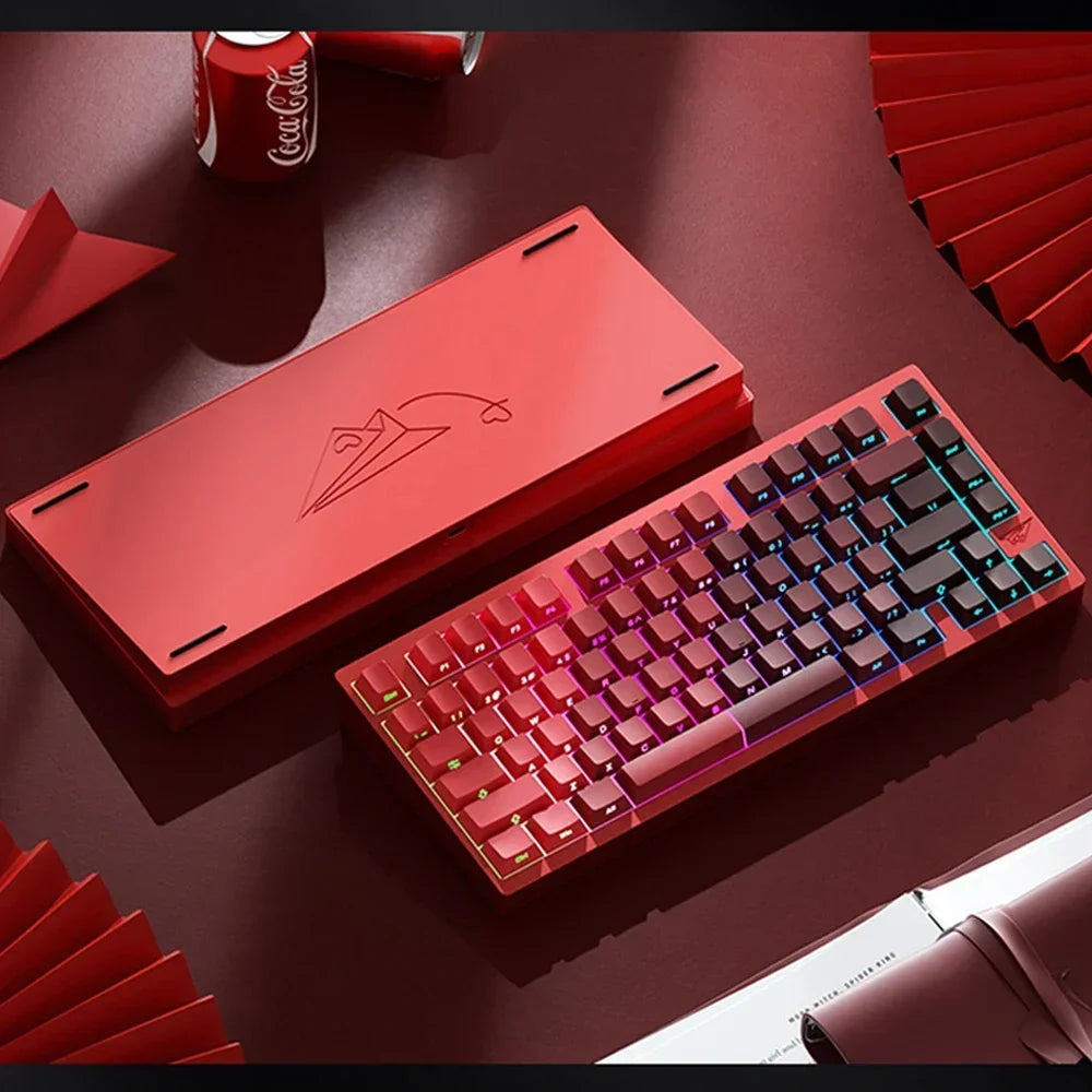 Weikav Lucky D75 Gaming Keyboards Kits Rgb Hot-Swap Aluminum Alloy Wireless Tri Mode Customized Keyboard Kit PC E-Sports Gifts