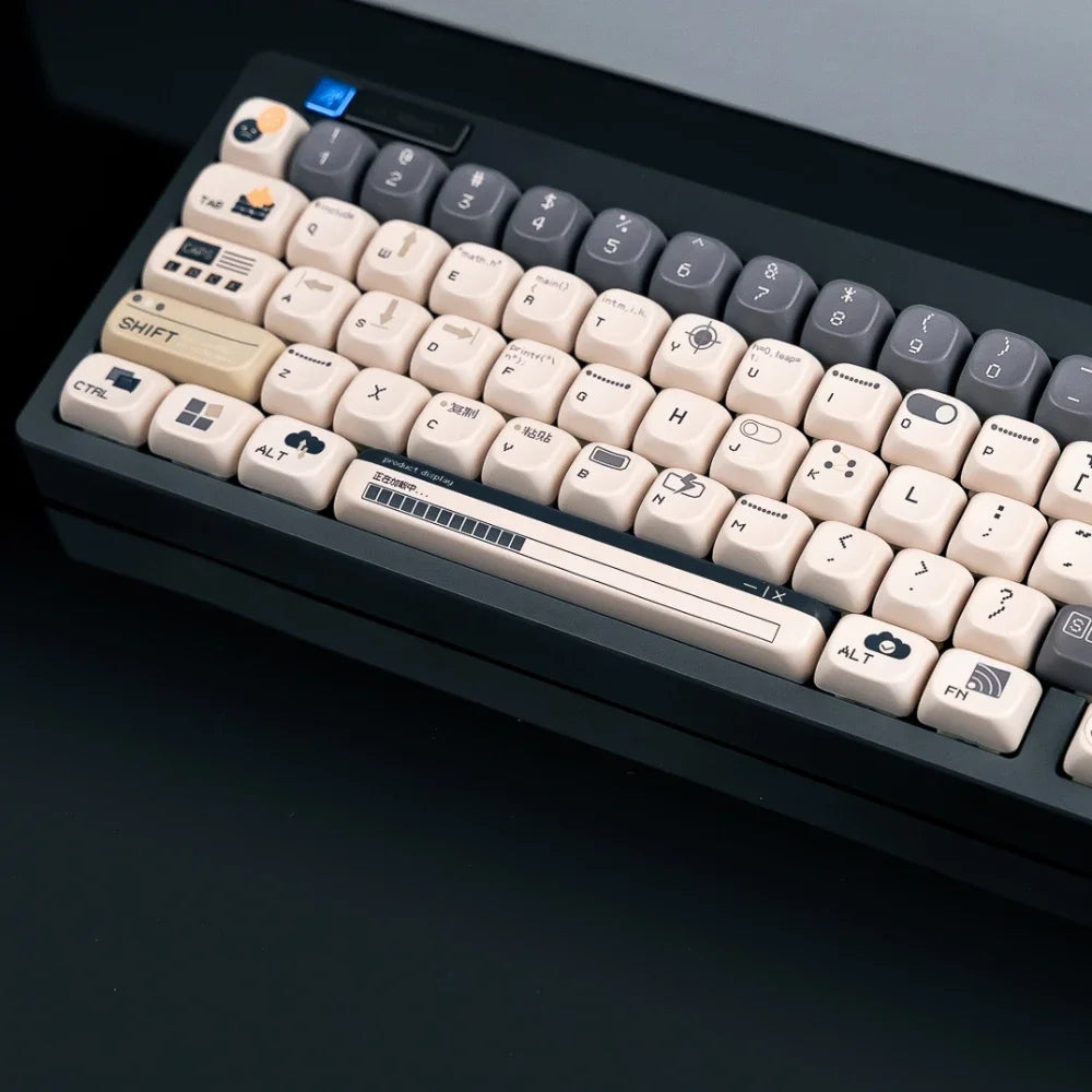 Keycap Set Superprogram Theme PBT Custom Retro Ball Keyboard Cap EOA/ Cherry Profile Key Cap for Mechanical Keyboard Gift