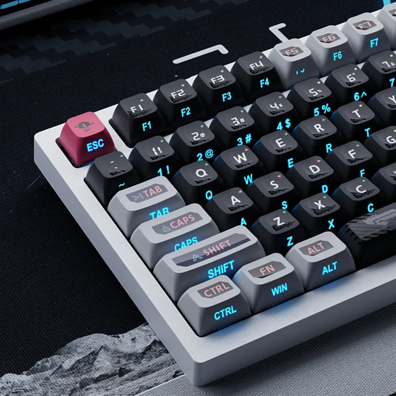 Mifuny Interstellar Theme Keycaps 118Keys Side-Engraved PBT Cherry Profill Keycap Mechanical Keyboard Accessories for PC Laptop