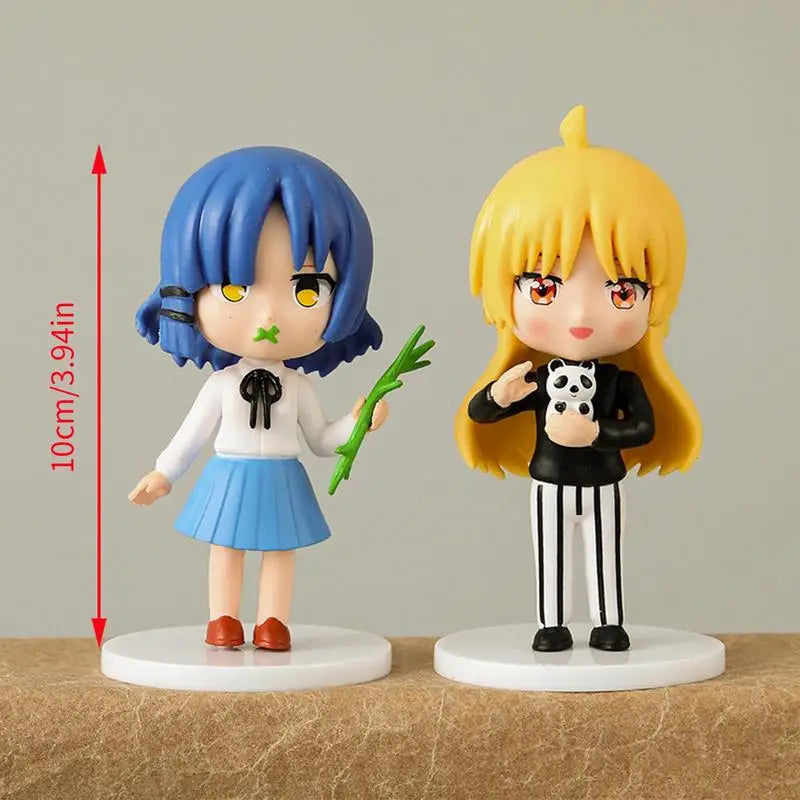 Anime Action Figure Anime Character Doll Model Cartoon Decorative Doll Set of 6 Collectible Model for Desktop TV Cabinet Table