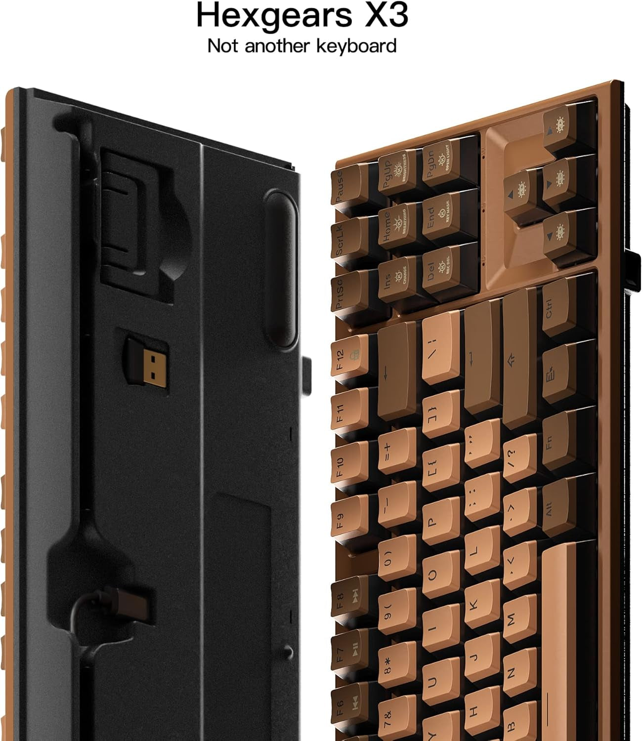 Powerblade X3 Wireless Mechanical Keyboard TKL 87 Keys, Kailh Box Blue Switch, Double-Shot PBT, Ergonomic, N-Key Rollover, Backlit Gaming Keyboard with Wrist Rest for Pc/Tablet/Mac/Laptop