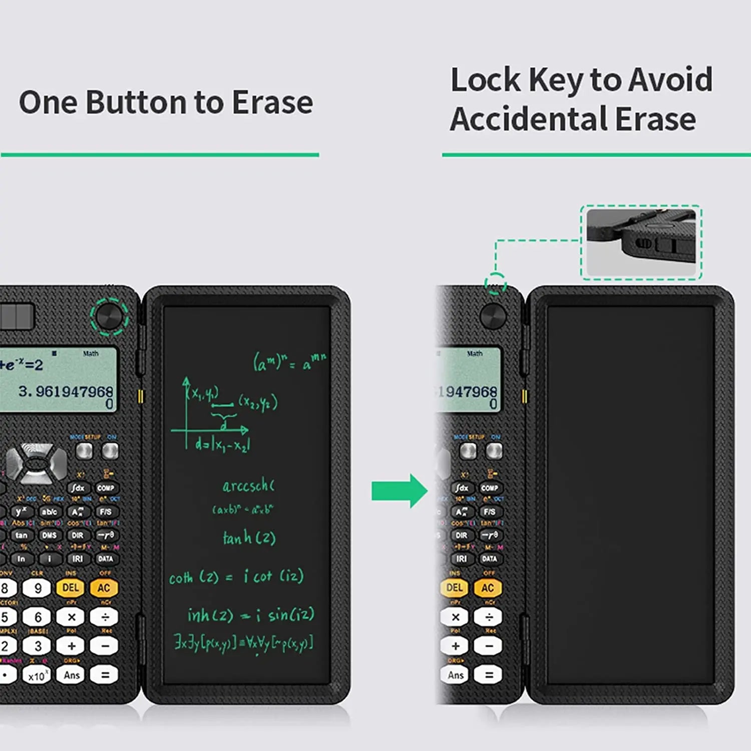 Scientific Calculator with LCD Notepad 417 Functions Professional Portable Foldable Calculator for Students Upgraded 991ES NEW