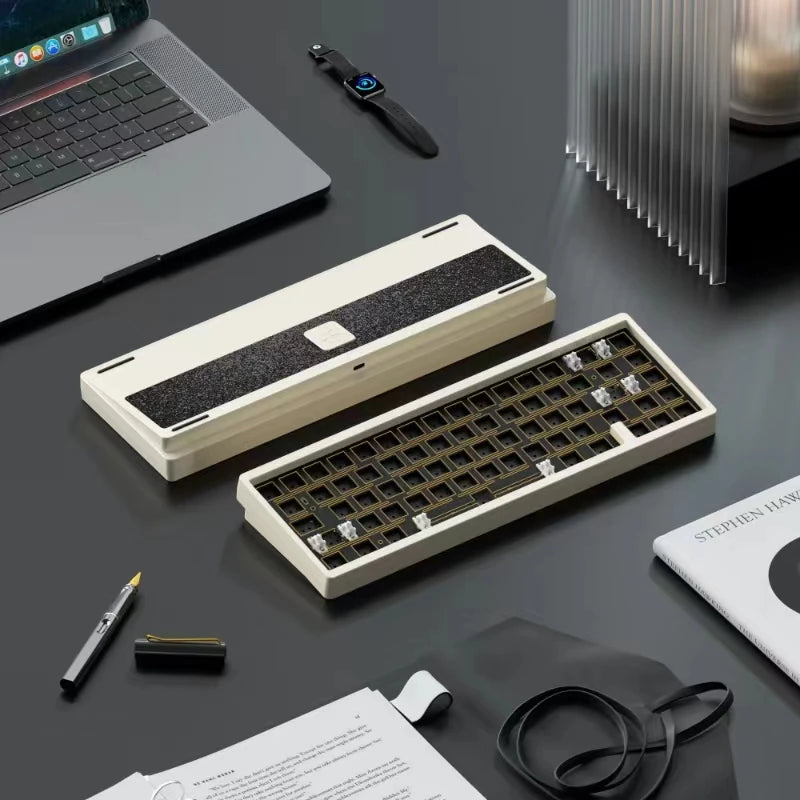 Lucky65 V2 Mechanical Keyboard Kit Bluetooth 3 Mode 2.4G Hot Swap Gasket Structure Rgb Customization Gaming Keyboard Gift