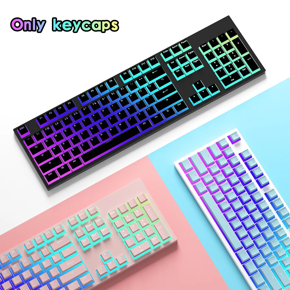 PBT Keycaps 119 Keys OEM Profile Set Custom Keycap for Key Caps Pudding Keycap for MX Switch Mechanical