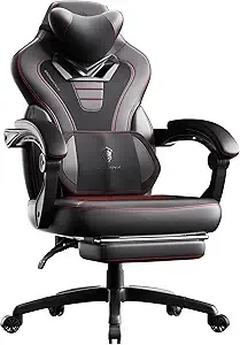 Gaming Chair with Footrest,Big and Tall Game Chair for Heavy People, Gamer Chair with Massage Lumbar Support,Ergonomic Computer