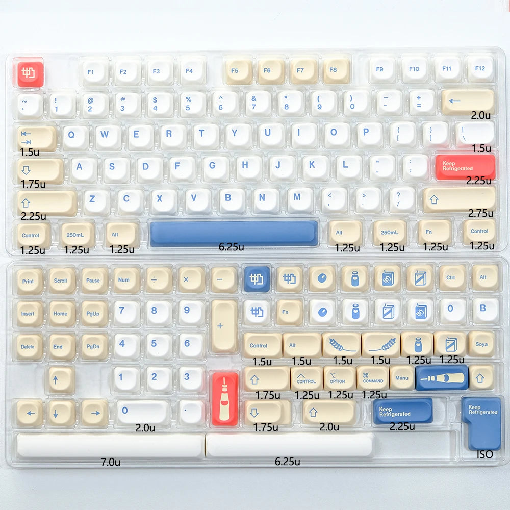 KOA Profile Keycap GMK Style Retro 9009 Theme PBT Keycaps for Mechanical Keyboard Gaming KIT Korean 139 Keys ISO Key Cap