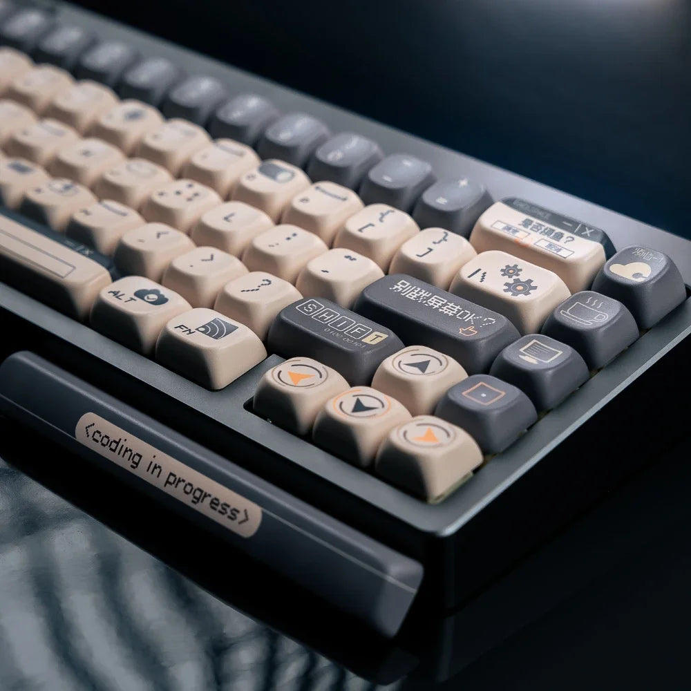 Keycap Set Superprogram Theme PBT Custom Retro Ball Keyboard Cap EOA/ Cherry Profile Key Cap for Mechanical Keyboard Gift