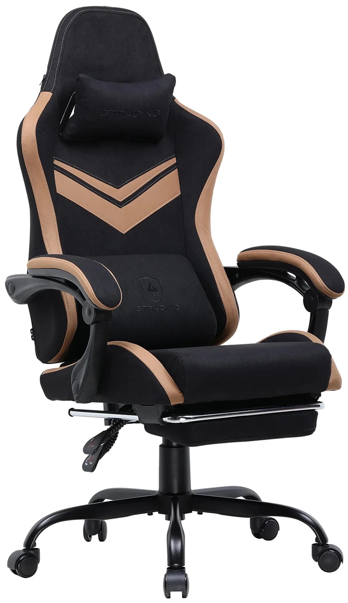 GTRACING GTW-300 Ergonomic Adjustable Height Reclining Fabric Gaming Chair, Green
