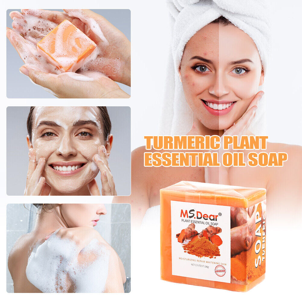 1-5 Tumeric Soap Skin Whitening Dark Spots Lightening Acne Brightening Turmeric