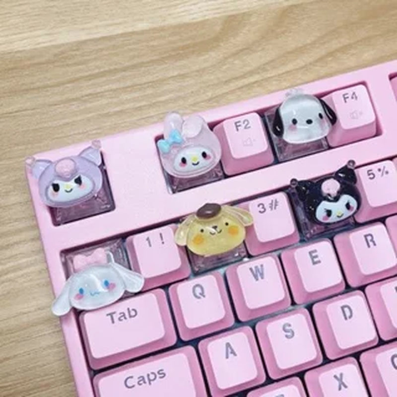 DIY Keycap Cute Cartoon Melody Coolomey Translucent Cross Mechanical Keyboard ESC Base Translucent Keycap