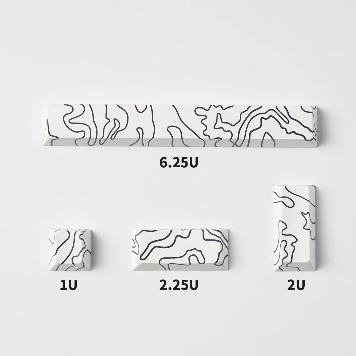 Coral Sea Keycap 4PCS Keycaps Cherry Profile Dye-Sub PBT Keycaps Space Bar 6.25U ESC Enter Custom Keycap for Mechanical Keyboard