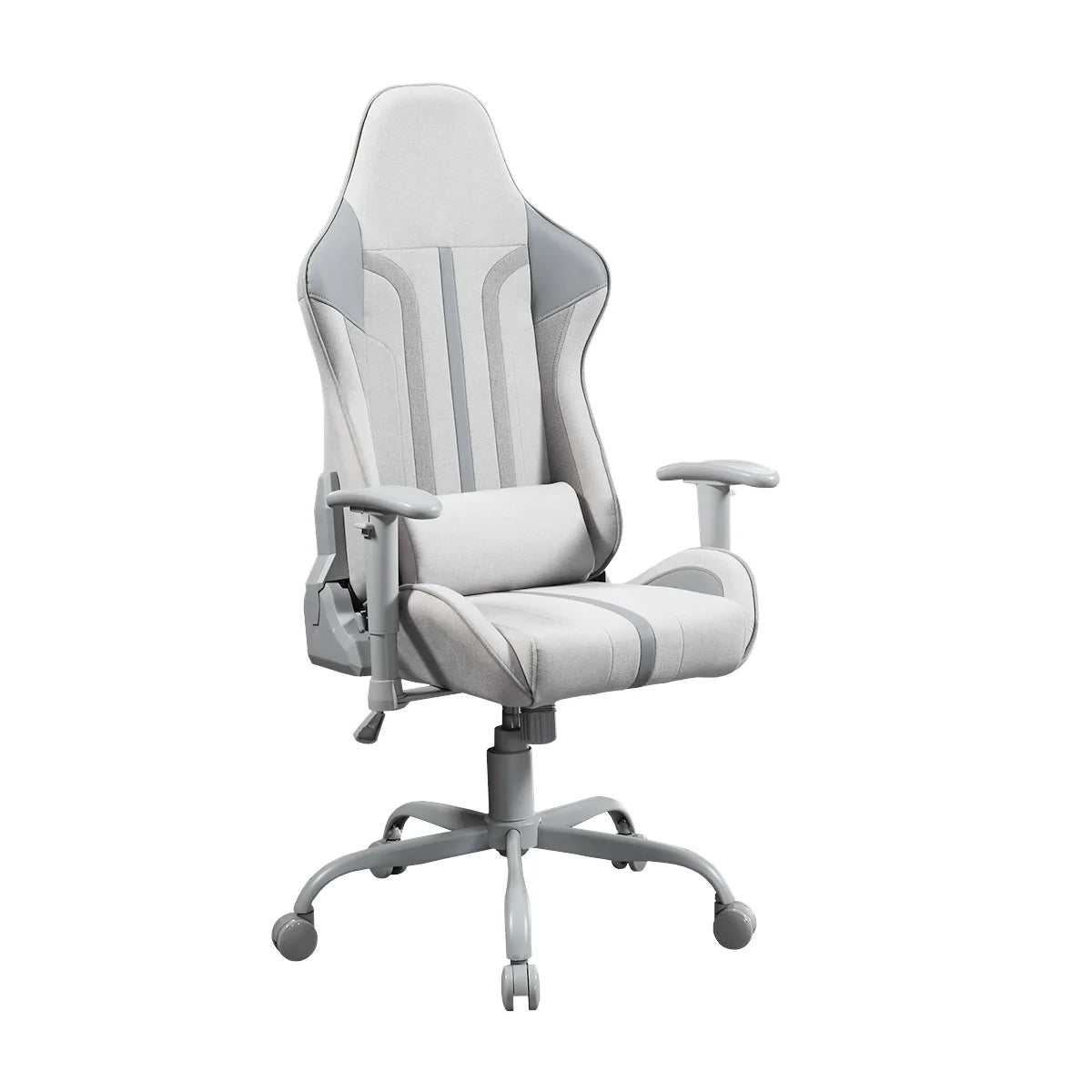 Mysa Fabric PC Gaming Chair with Lumbar Support, Gray