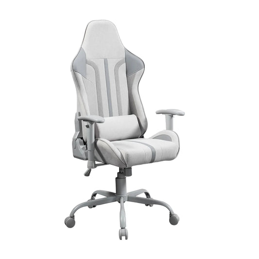 Mysa Fabric PC Gaming Chair with Lumbar Support, Gray
