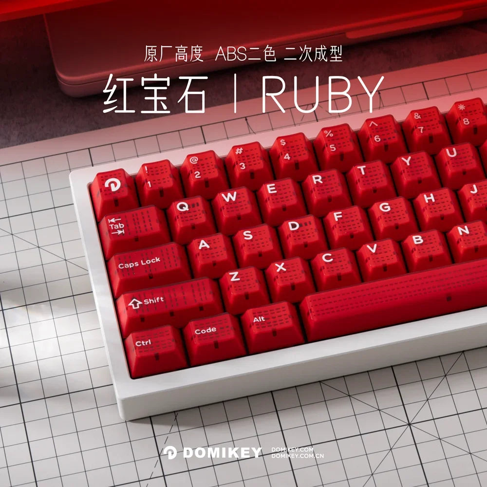 Ruby Cherry Profile Abs Doubleshot Backlit Keycap for Mx Keyboard Poker 87 104 Xd64 Xd68 BM60 BM65 BM68 BM80