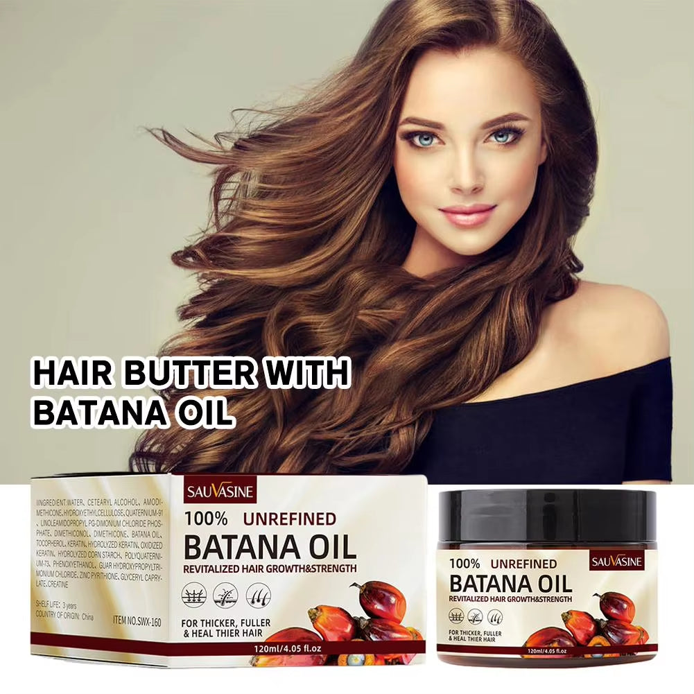 120G Batana Oil Conditioner for Hair Care, Raw Pure Batana Oil, Hair Care Mask for All Hair Types, Conditioner Care Split Ends