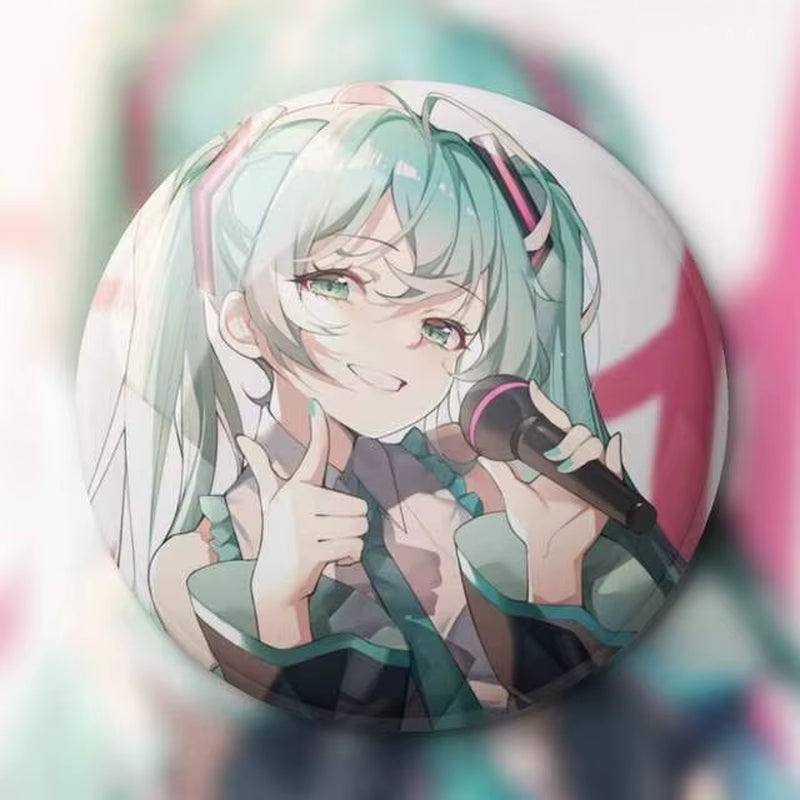 Hatsune Miku Kaito Meiko Badge Anime Figure Brooch Hatsune Miku Kaito Meiko Anime Brooch Badge Accessories Toys Periphery Gifts