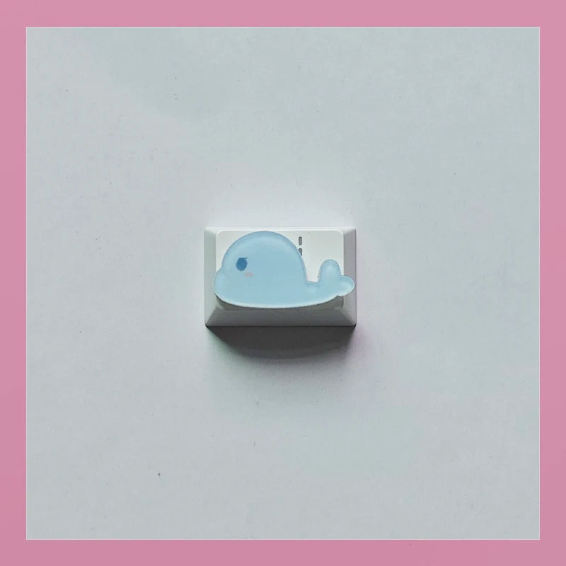 Lovely Cartoon Keycap Handmade Space Keycap Shift Backspace Enter Tab Supplement Combination Keycaps for DIY Mechanical Keyboard