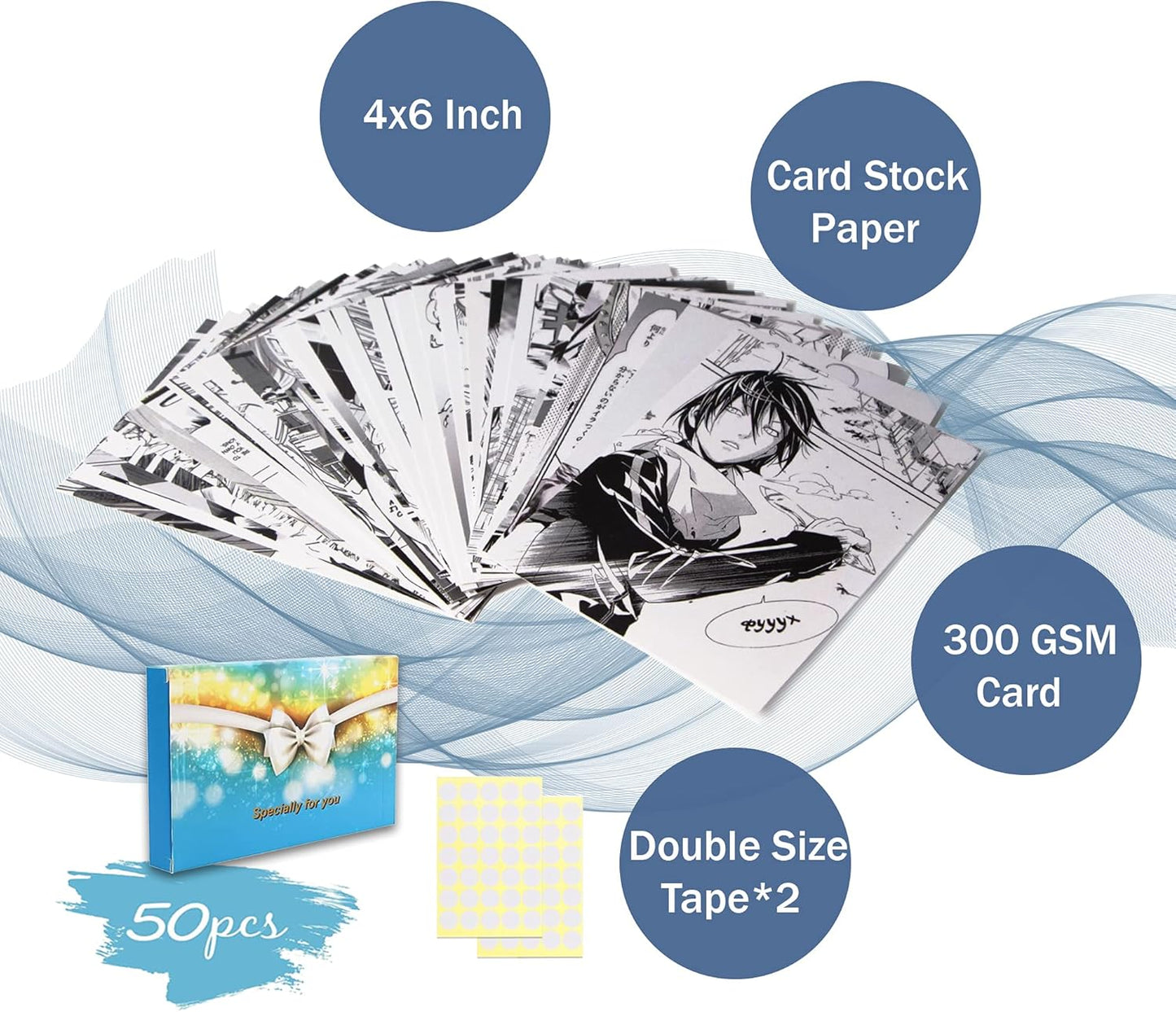 50 Pcs Anime Wall Collage Kit Aesthetic Pictures, Wall Collage Kit Black and White,Manga Wall Collage,Anime Posters,Anime Room Decor for Bedroom,My Hero Academia Posters 4X6 Inch Photo Collage Kit