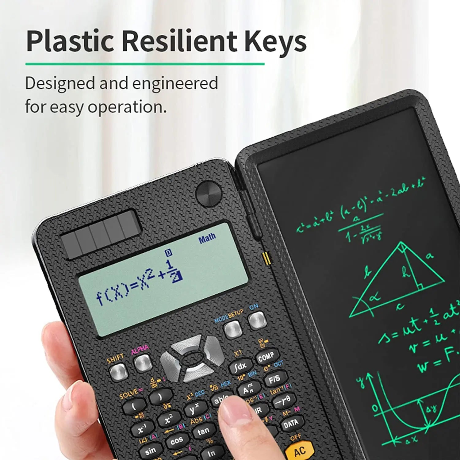 Scientific Calculator with LCD Notepad 417 Functions Professional Portable Foldable Calculator for Students Upgraded 991ES NEW
