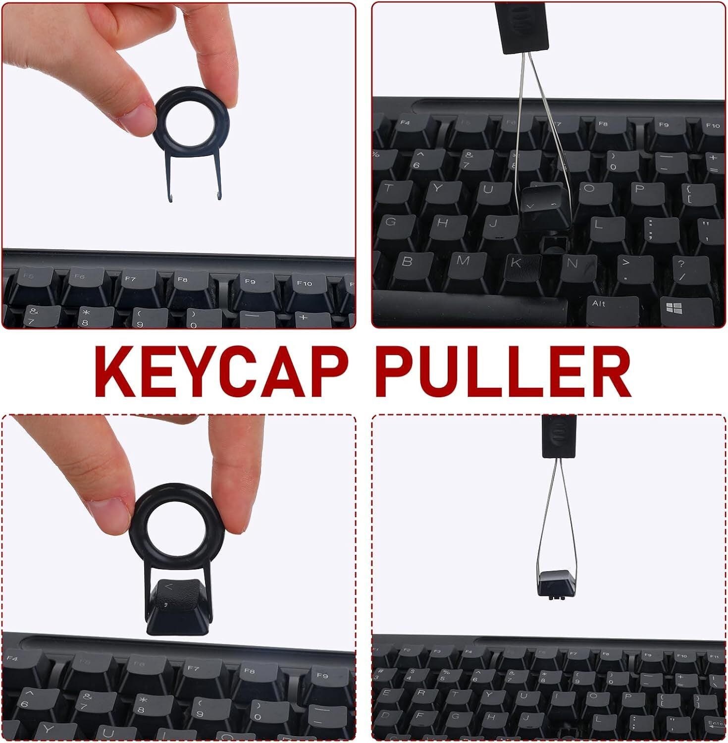 Keycap Removal Tool, 7 Pcs Keycap Puller Kit Stainless Steel Keyboards Switch Pu