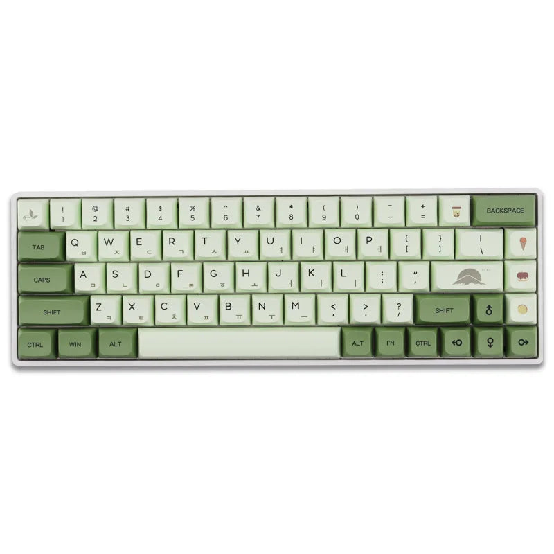 ​Matcha Sublimation PBT Keycaps Similar XDA Profile English Japanese 124 Key Keycap Mechanical Keyboard Key-Cap