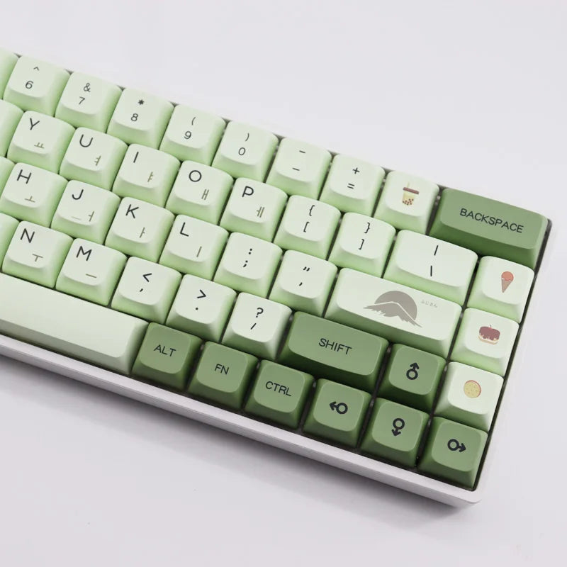 ​Matcha Sublimation PBT Keycaps Similar XDA Profile English Japanese 124 Key Keycap Mechanical Keyboard Key-Cap