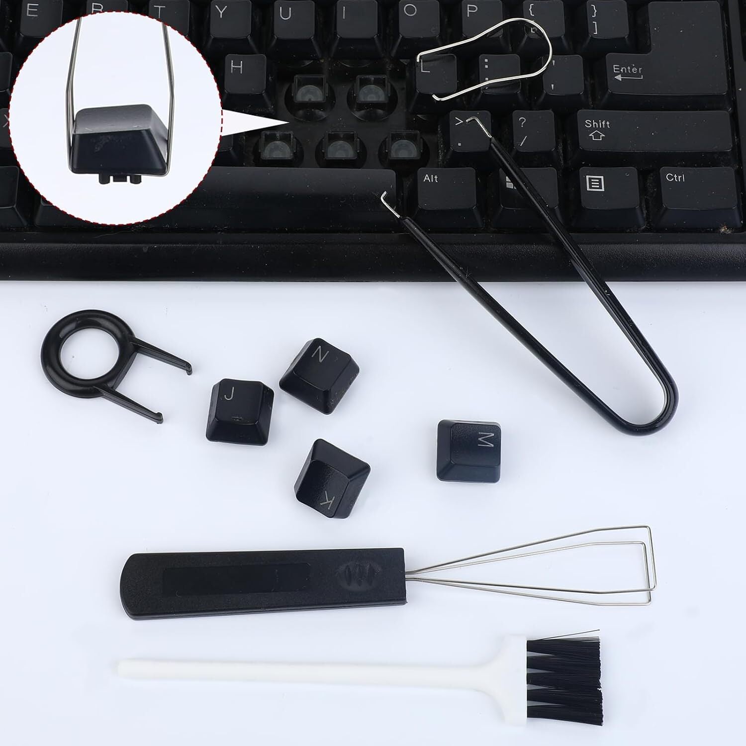 Keycap Removal Tool, 7 Pcs Keycap Puller Kit Stainless Steel Keyboards Switch Pu
