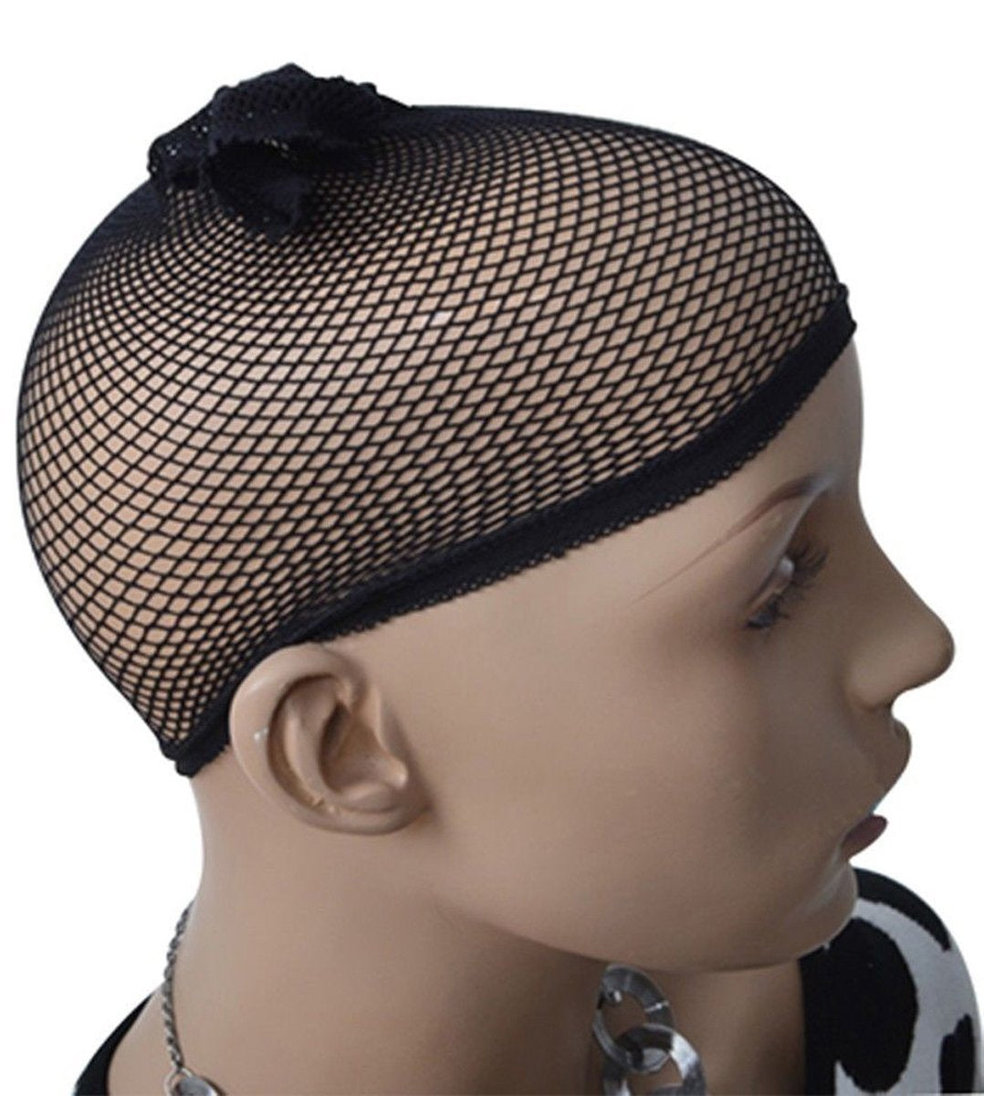 ANOGOL Hair Cap+Long Double Braids 2 Natural Black Synthetic Braided Lace Front Wig with Baby Hair Wigs Heat Resistant Fiber Middle Part