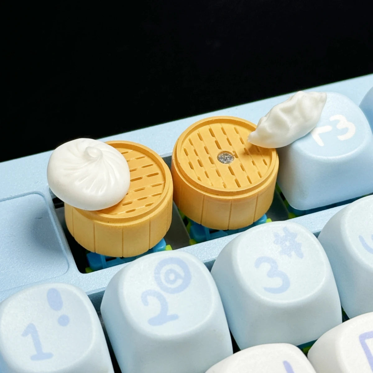Delicious Stuffed Bun Dumpling Keycap Game Mechanical Keyboard Personality Artisan Keyboards Keycap