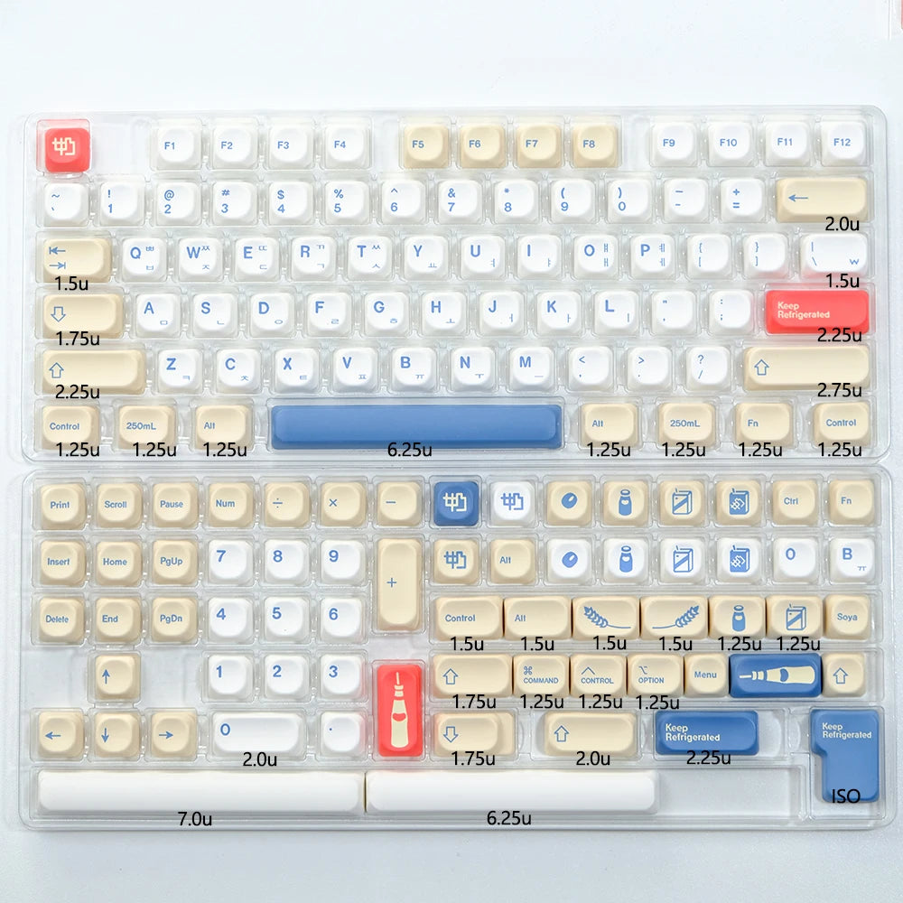 KOA Profile Keycap GMK Style Retro 9009 Theme PBT Keycaps for Mechanical Keyboard Gaming KIT Korean 139 Keys ISO Key Cap