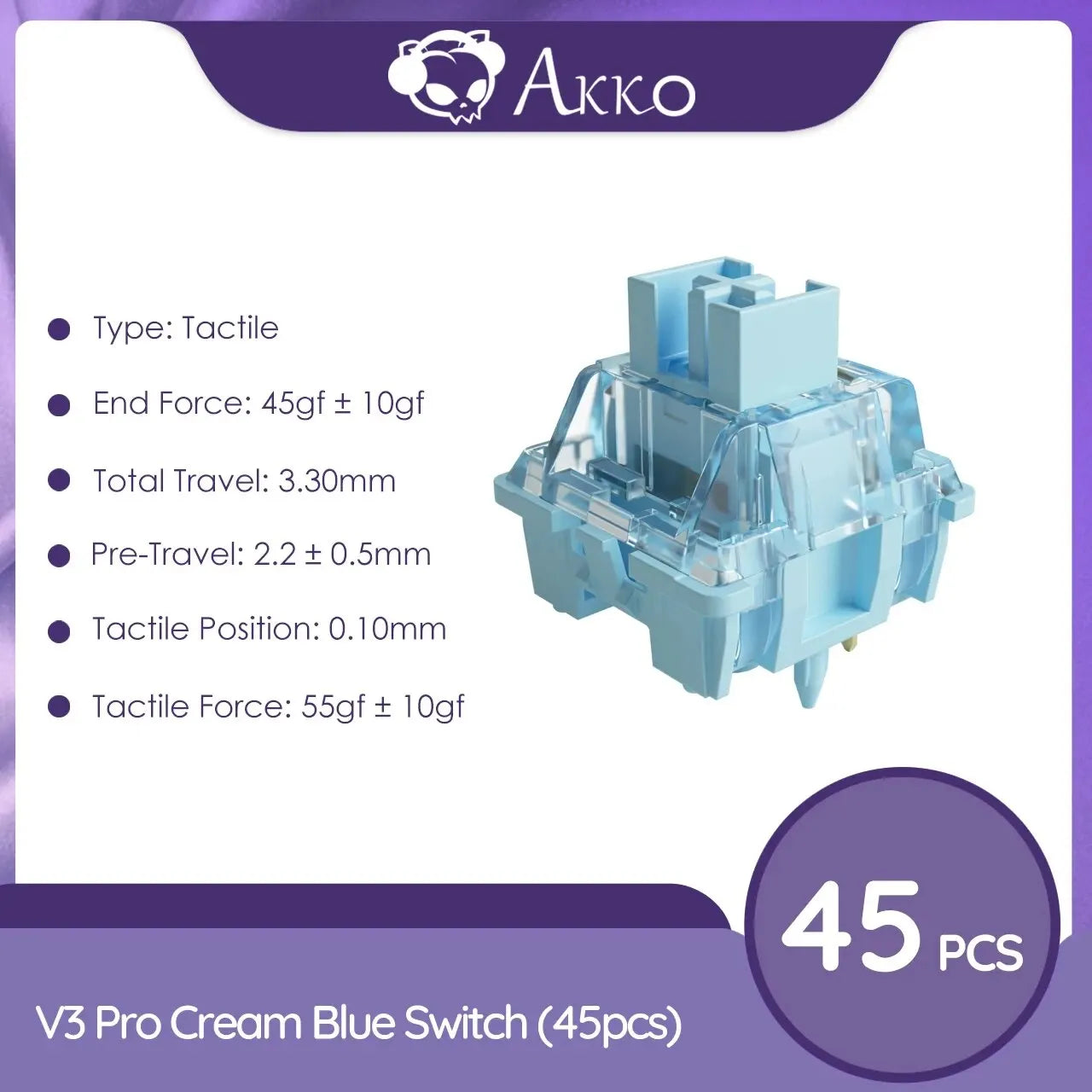 V3 Pro Switches Tactile / Linear Switch for Mechanical Keyboard 45Pcs Pack Replaceable Outemu Gateron Cherry MX Keyswitch