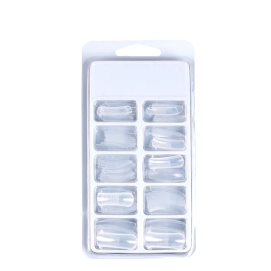 100 Pcs Fake Nails Clear False Nails Fake Tips Artificial Full Cover Acrylic False Fake Nails for Finger Extension Nail Forms