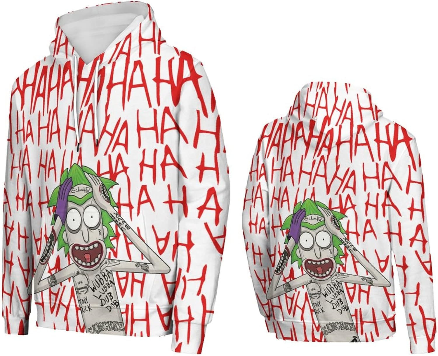 Anime 3D Hoodie and Pants Suit 2 Piece Tracksuit Sweatshirt and Sweatpants Suit for Men and Women 2XL