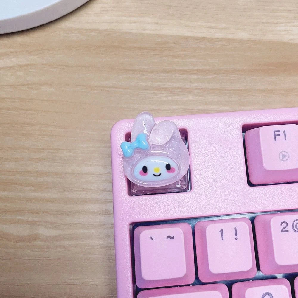DIY Keycap Cute Cartoon Melody Coolomey Translucent Cross Mechanical Keyboard ESC Base Translucent Keycap