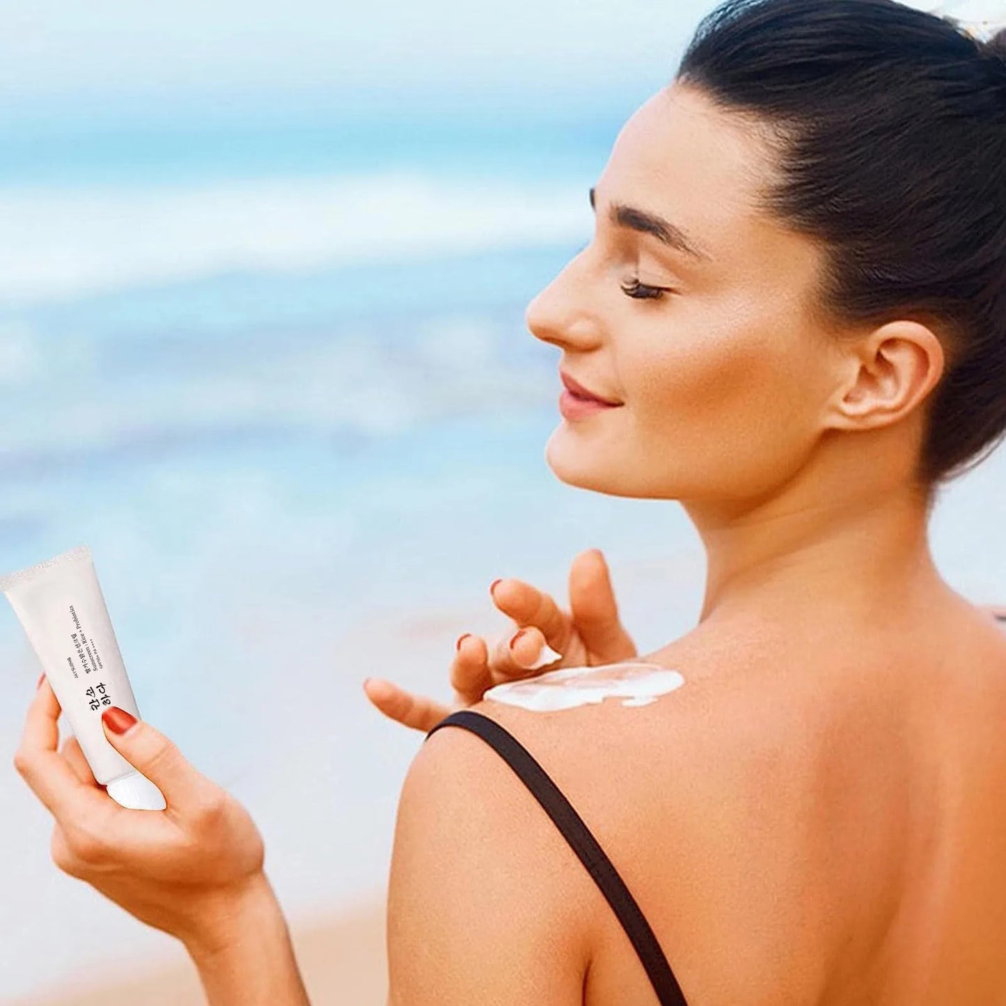 2024 New Relief Nourishing Sun Organic Sunscreen SPF50 +PA++++ with Rice Suitable for All Skin Type UV Protection Skin Care 100M
