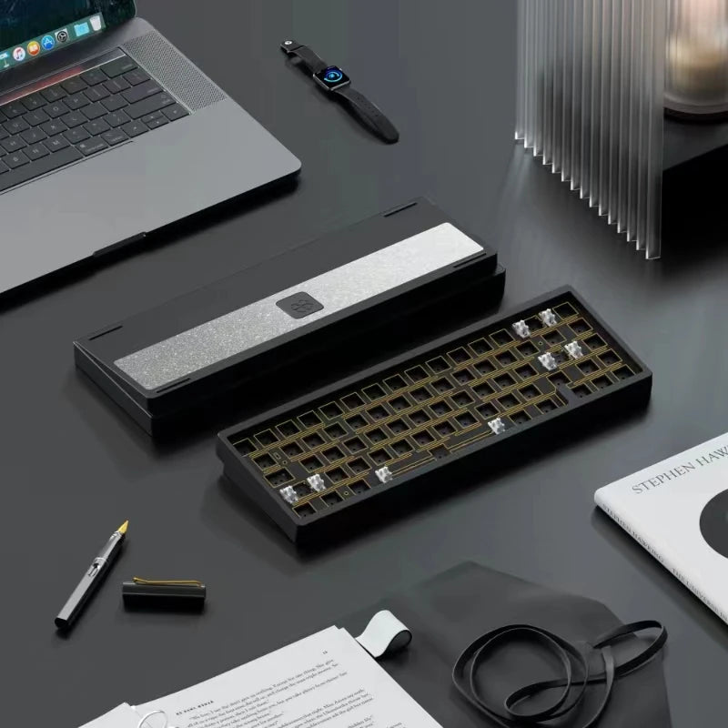 Lucky65 V2 Mechanical Keyboard Kit Bluetooth 3 Mode 2.4G Hot Swap Gasket Structure Rgb Customization Gaming Keyboard Gift