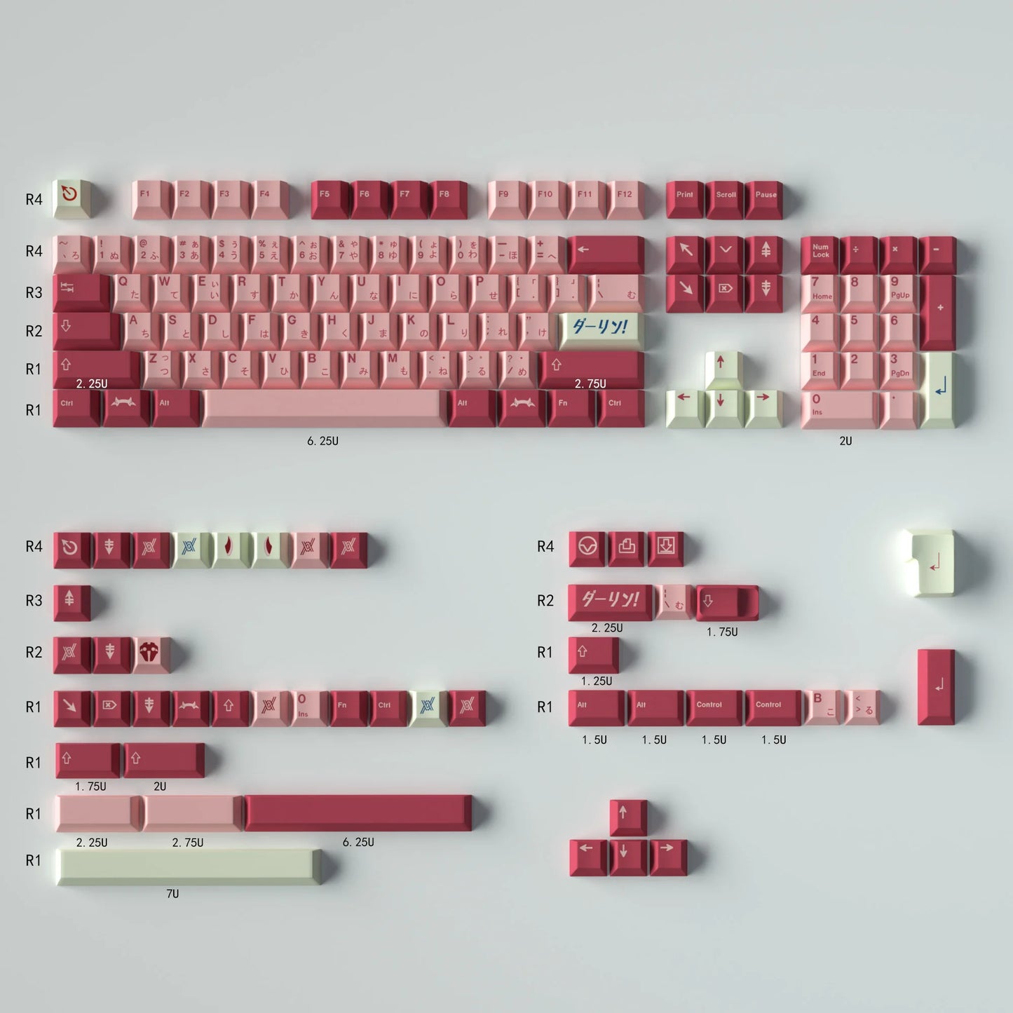 GMK Clones Mecha-01 EVA Custom PBT Keycap DYE-SUB Keycap Cherry Profile English Keycaps for MX Switch Mechanical Keyboard Keycap