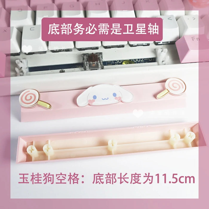 Lovely Cartoon Keycap Handmade Space Keycap Shift Backspace Enter Tab Supplement Combination Keycaps for DIY Mechanical Keyboard