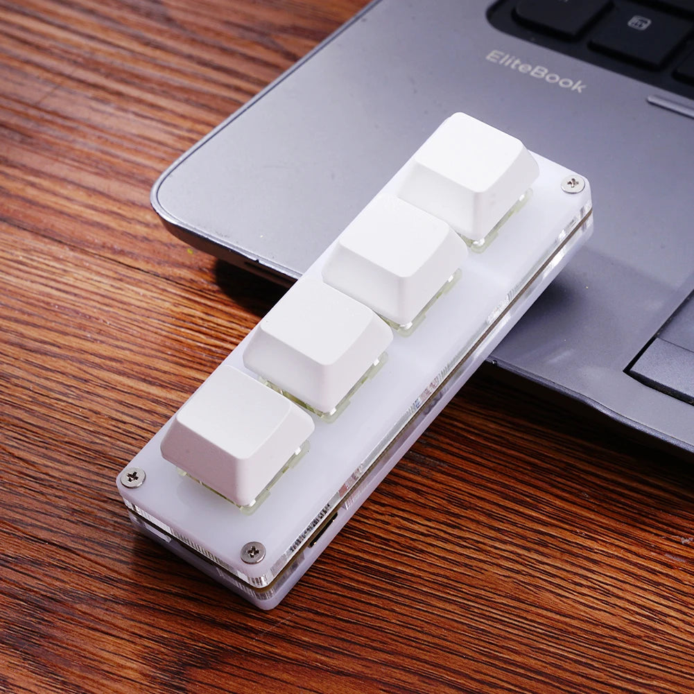 Portable Mini 4 Keysfunction Keyboard Programmable Keys Copy and Paste DIY Shortcut Keyboard Mechanical Keyboard Gaming Keyboard