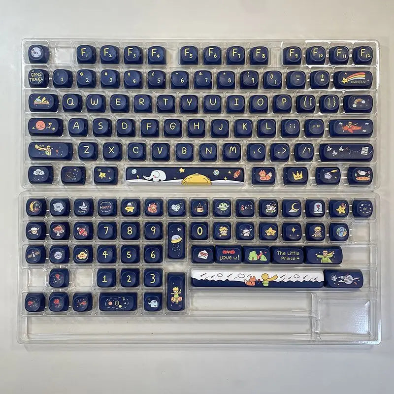 132 Keys Green 5 Sides Dye Sublimation PBT Keycaps Cute MOA Profile Keycaps for Cherry Gateron MX Switches Mechanical Keyboards