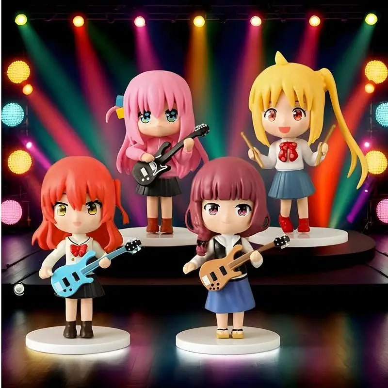 Anime Action Figure Anime Character Doll Model Cartoon Decorative Doll Set of 6 Collectible Model for Desktop TV Cabinet Table