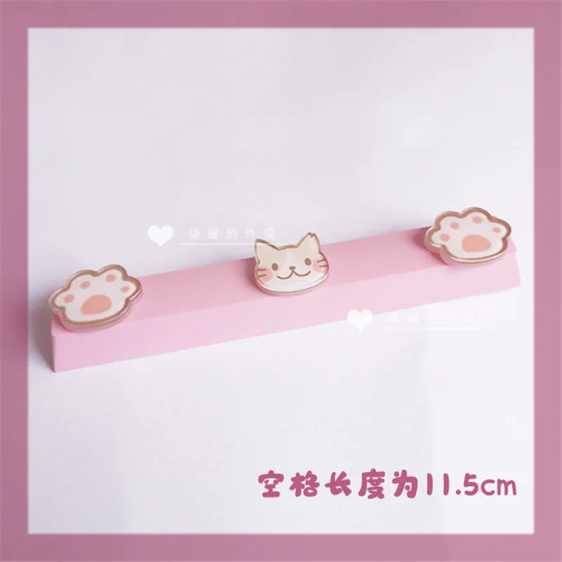 Lovely Cartoon Keycap Handmade Space Keycap Shift Backspace Enter Tab Supplement Combination Keycaps for DIY Mechanical Keyboard