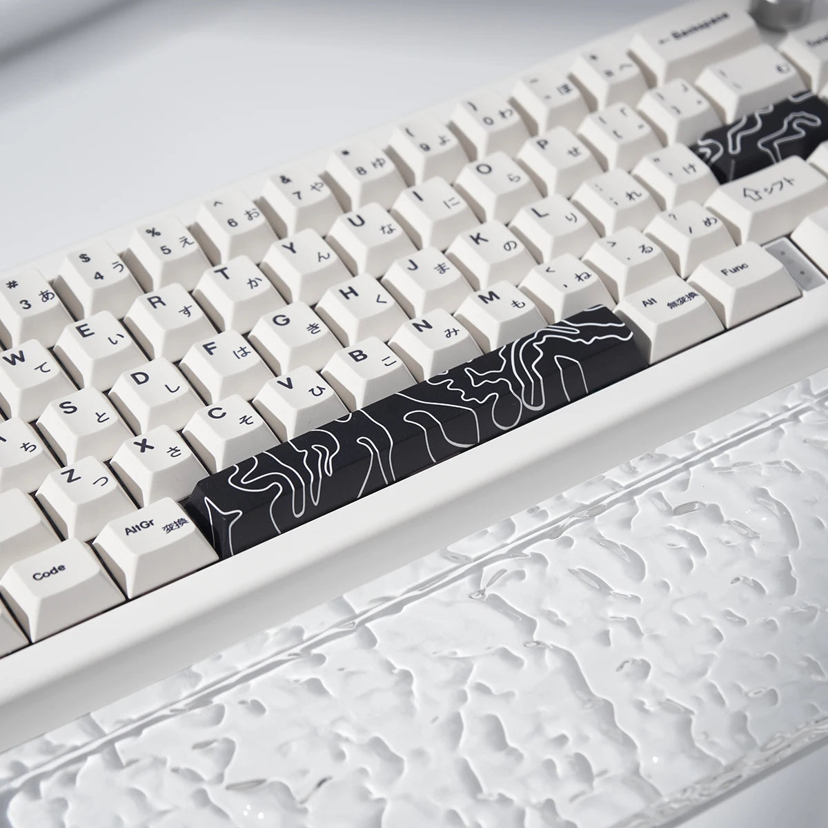 Coral Sea Keycap 4PCS Keycaps Cherry Profile Dye-Sub PBT Keycaps Space Bar 6.25U ESC Enter Custom Keycap for Mechanical Keyboard