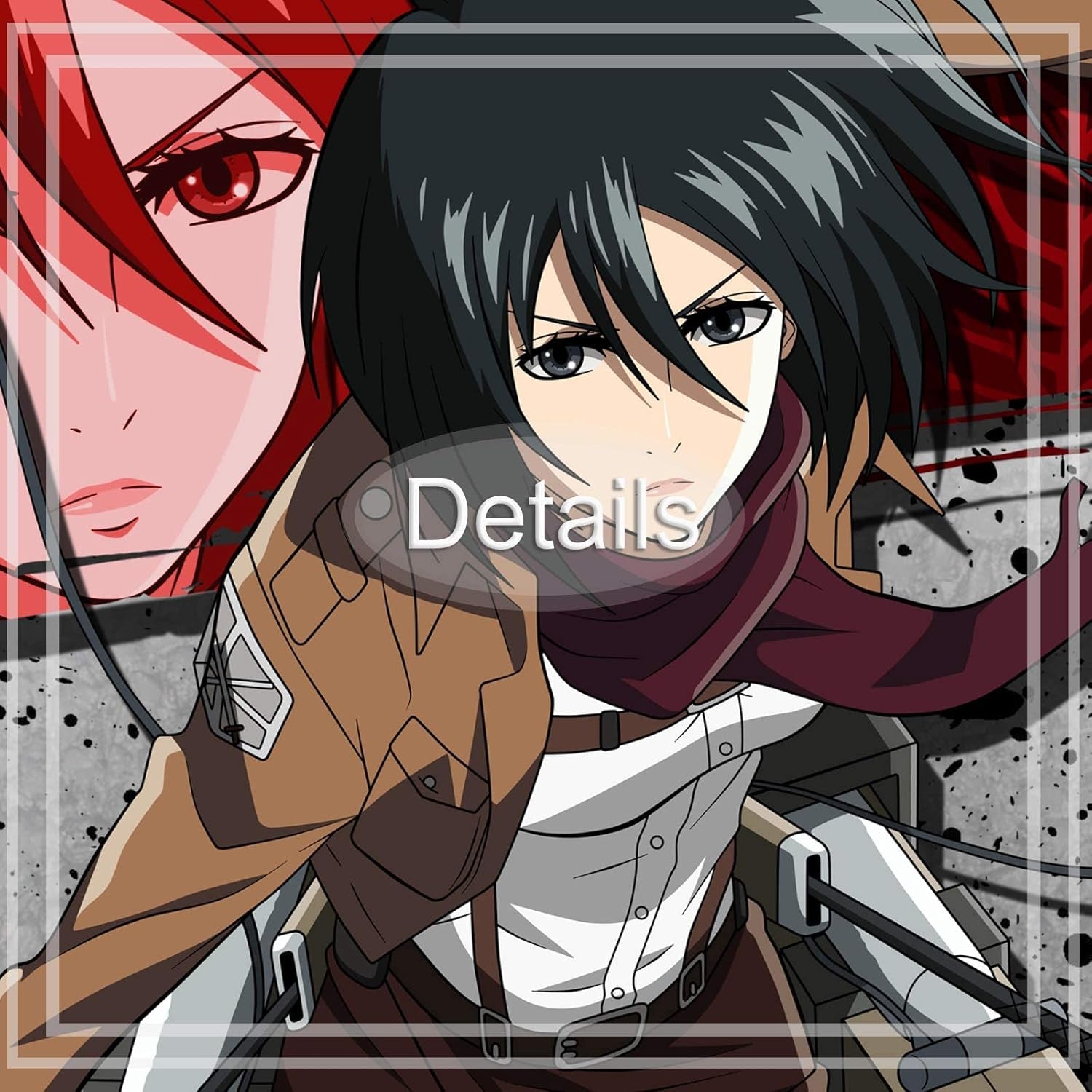 Anime Aot Mikasa Poster Print on Canvas Painting Wall Art for Living Room Decor Boy Gift (Unframed, Q-Mikasa 2)