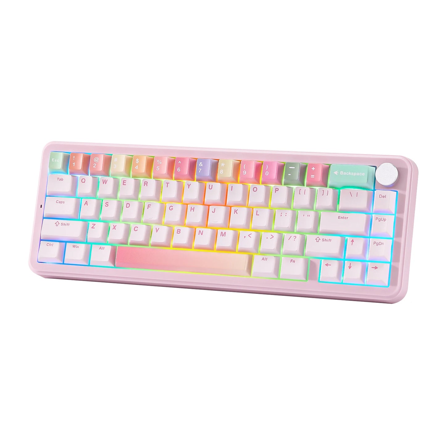 B68 Wireless Mechanical Gaming Keyboard, Tri-Mode Hot Swappable Cute Gasket Mounted Creamy Keyboard for Win/Mac,