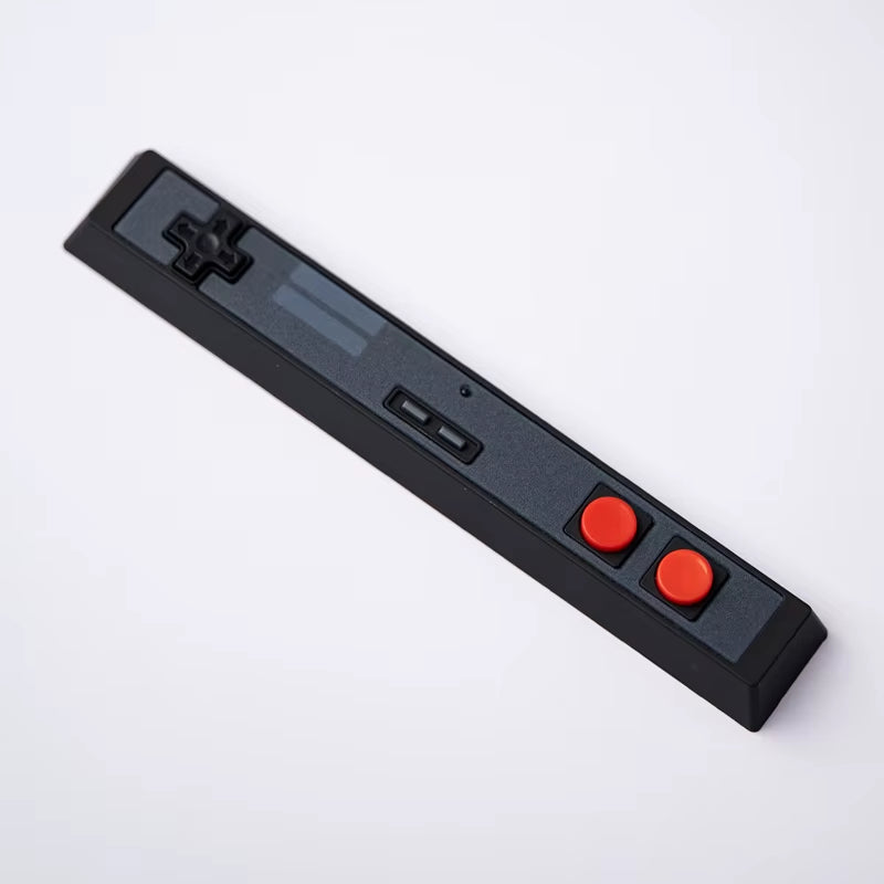 Retro Gamepad Keycap 6.25U Spacebar Artisan Keycap ABS Material for MX Switches for Gaming Mechanical Keyboard Black White