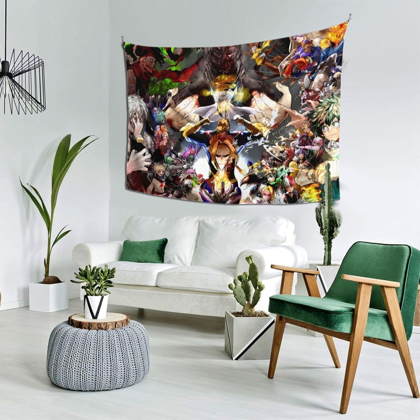 Caubvty Anime Tapestry Wall Hanging Anime Tapestry for Bedroom Decor Anime Curtains 60X40In